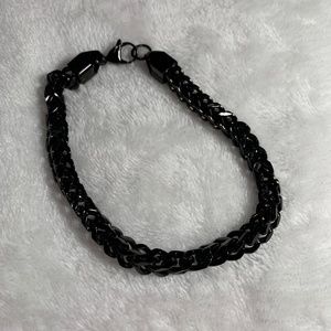 BLACK Stainless Steel Bracelet Men's